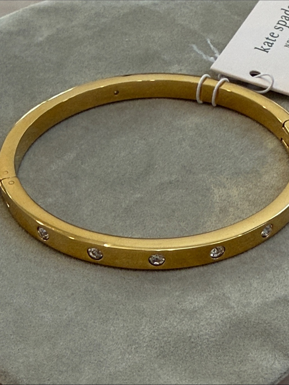kate spade Set In Stone crystal-studded hinged bangle - Picture 9 of 15